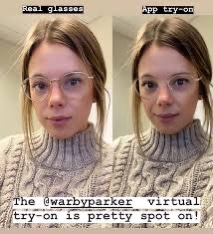 warby Parker virtual glasses look